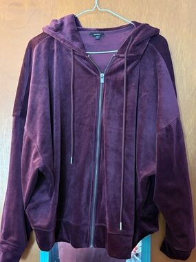 Express velour zip up jacket